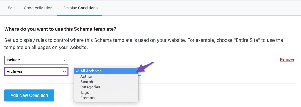 Include Rank Math Schema Template in archives