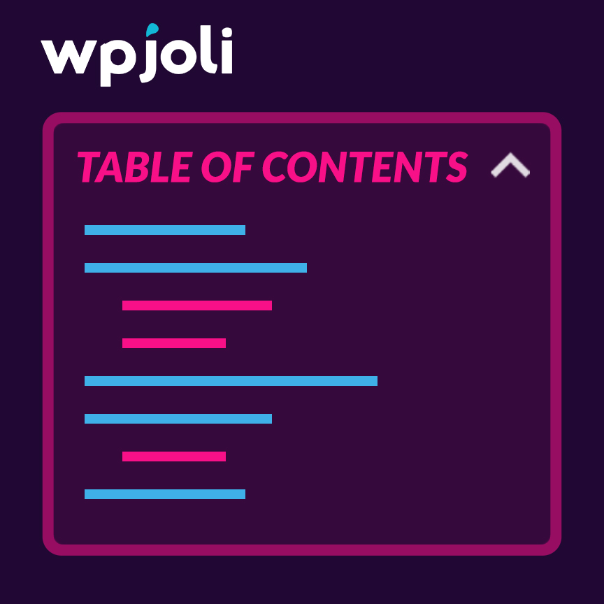 Joli Table Of Contents