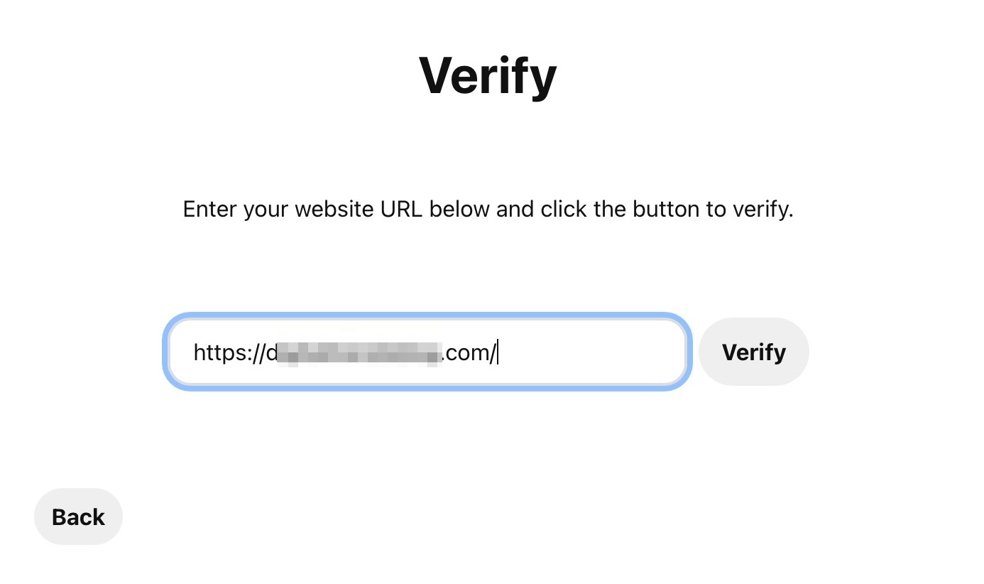 Verify website