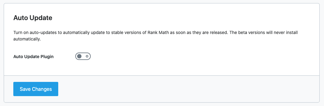 Rank Math Auto Update